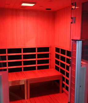 Red light therapy room